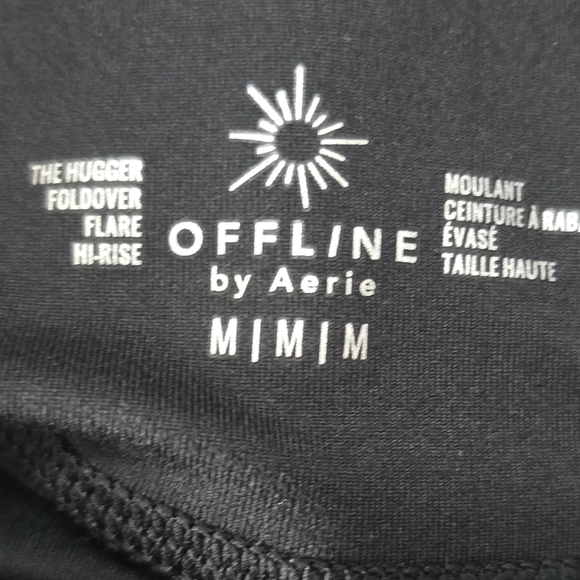 Aerie Black Foldover Flare High-rise Leggings - Picture 5 of 5